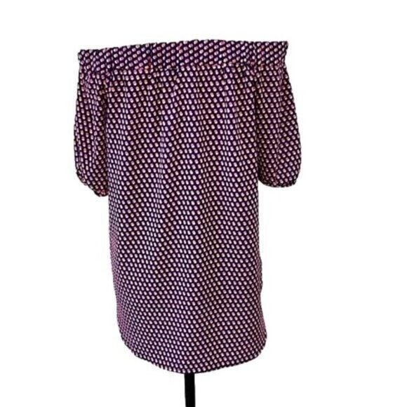 Michael Michael Kors Off The Shoulder 3/4 Sleeve Multicolor Top Small - Picture 3 of 4